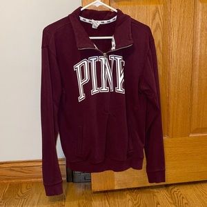 Pink quarter zip